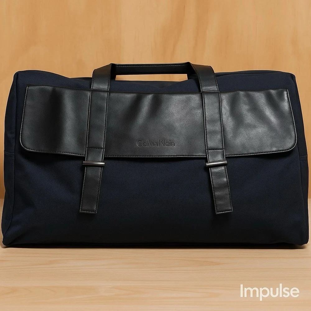 Calvin Klein Black and Gray Men's Laptop Bag